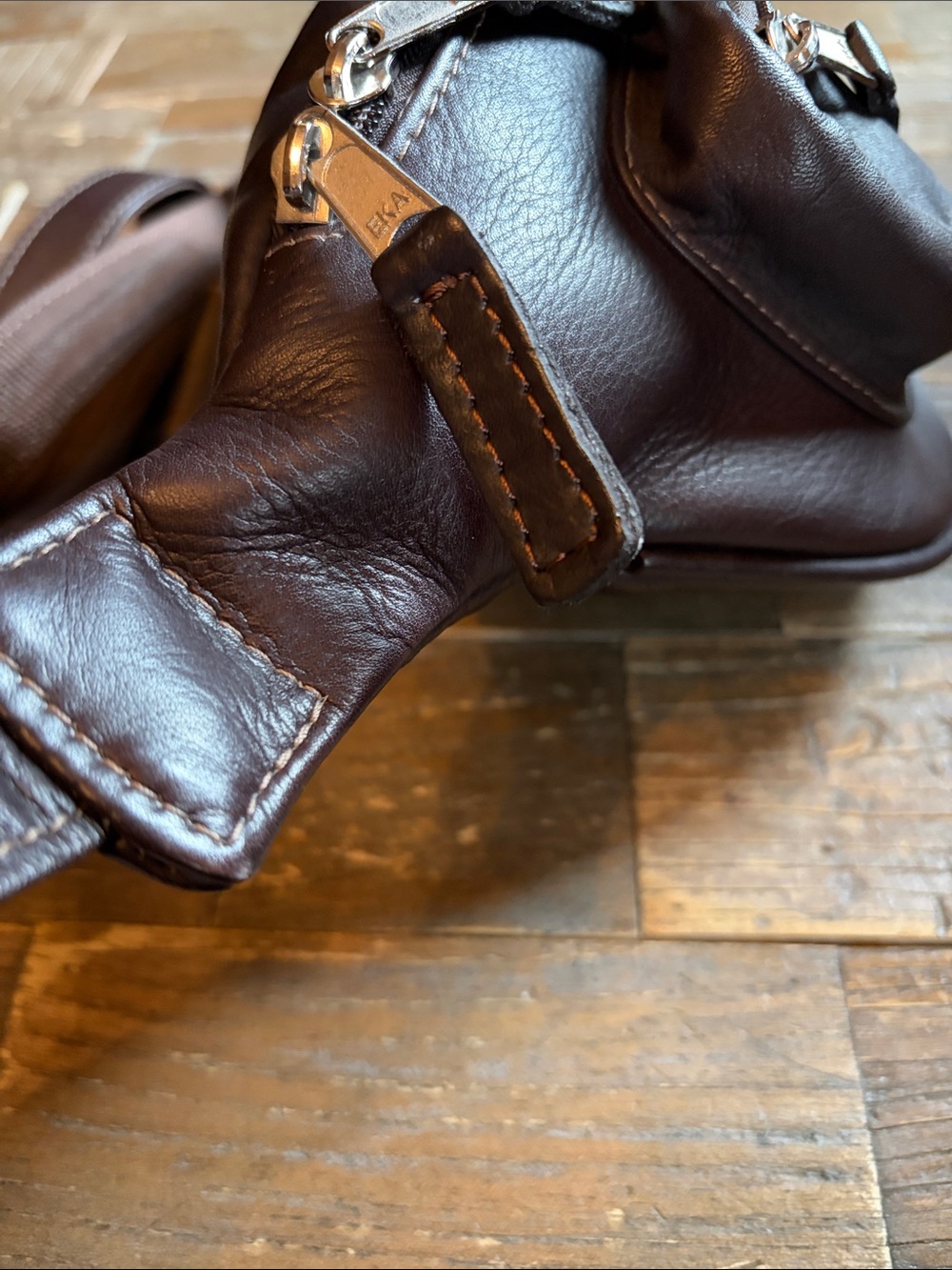 Latico Brown Leather Crossbody/Waist Bag - Picture 7 of 13